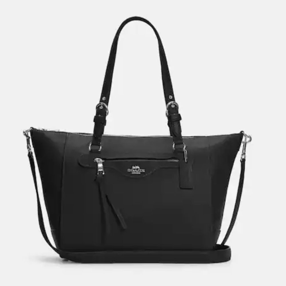 COACH Kleo Carryall Black Genuine Leather Handbag Authentic EUC Purse